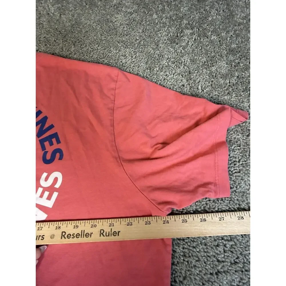 Vineyard Vines Shirt Mens XL Pink Whale Pocket Logo Crew Neck Cotton Classic Fit